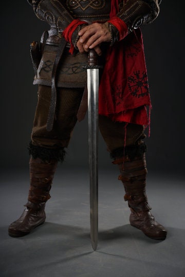 Assassin leather low boots + greaves with fur - SokolArmory