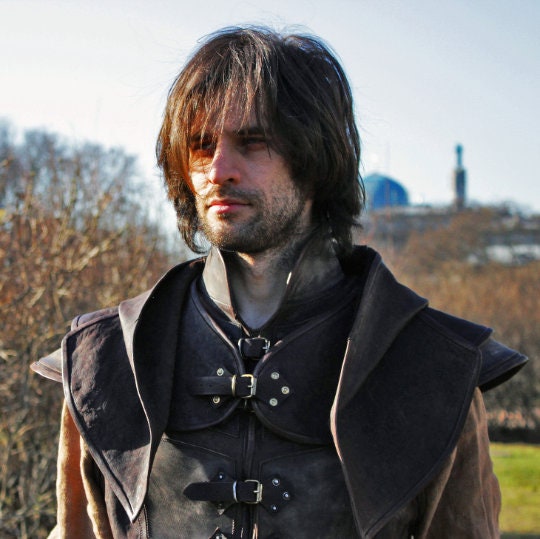 Medieval leather hood (Assassin) - SokolArmory