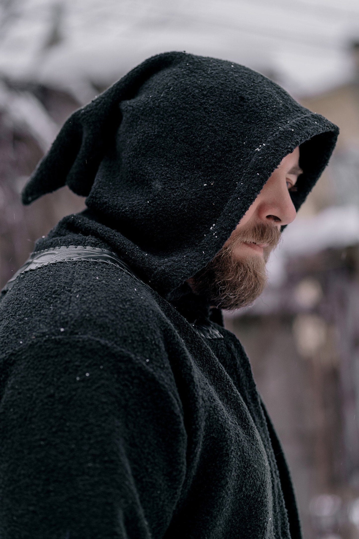 Ragnar wool jacket with hood (Vikings) - SokolArmory