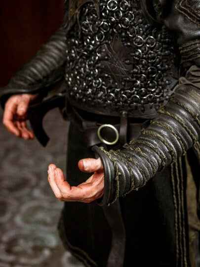 Green leather bracers - SokolArmory