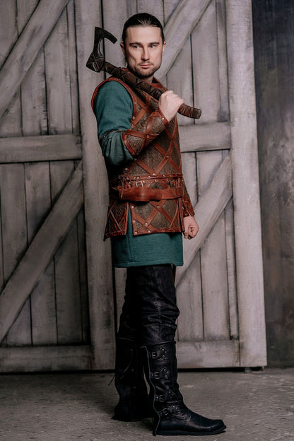 Viking leather bracers - SokolArmory