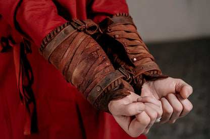 Medieval leather bracers for Larp - SokolArmory