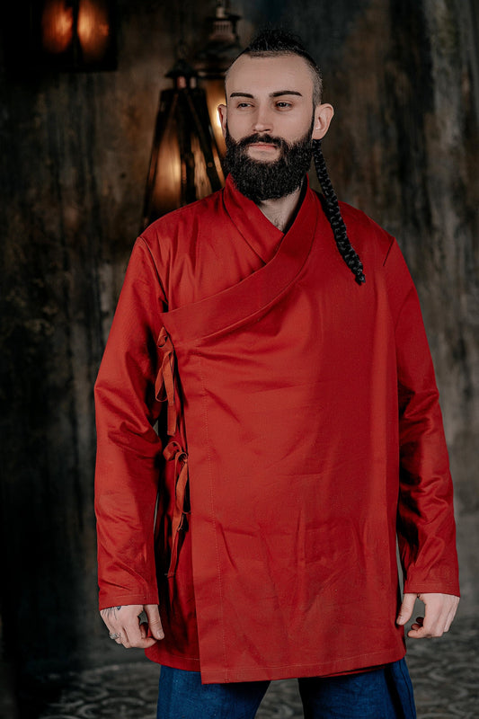 Red linen tunic - SokolArmory