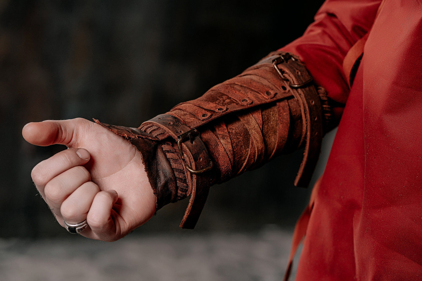 Medieval leather bracers for Larp - SokolArmory