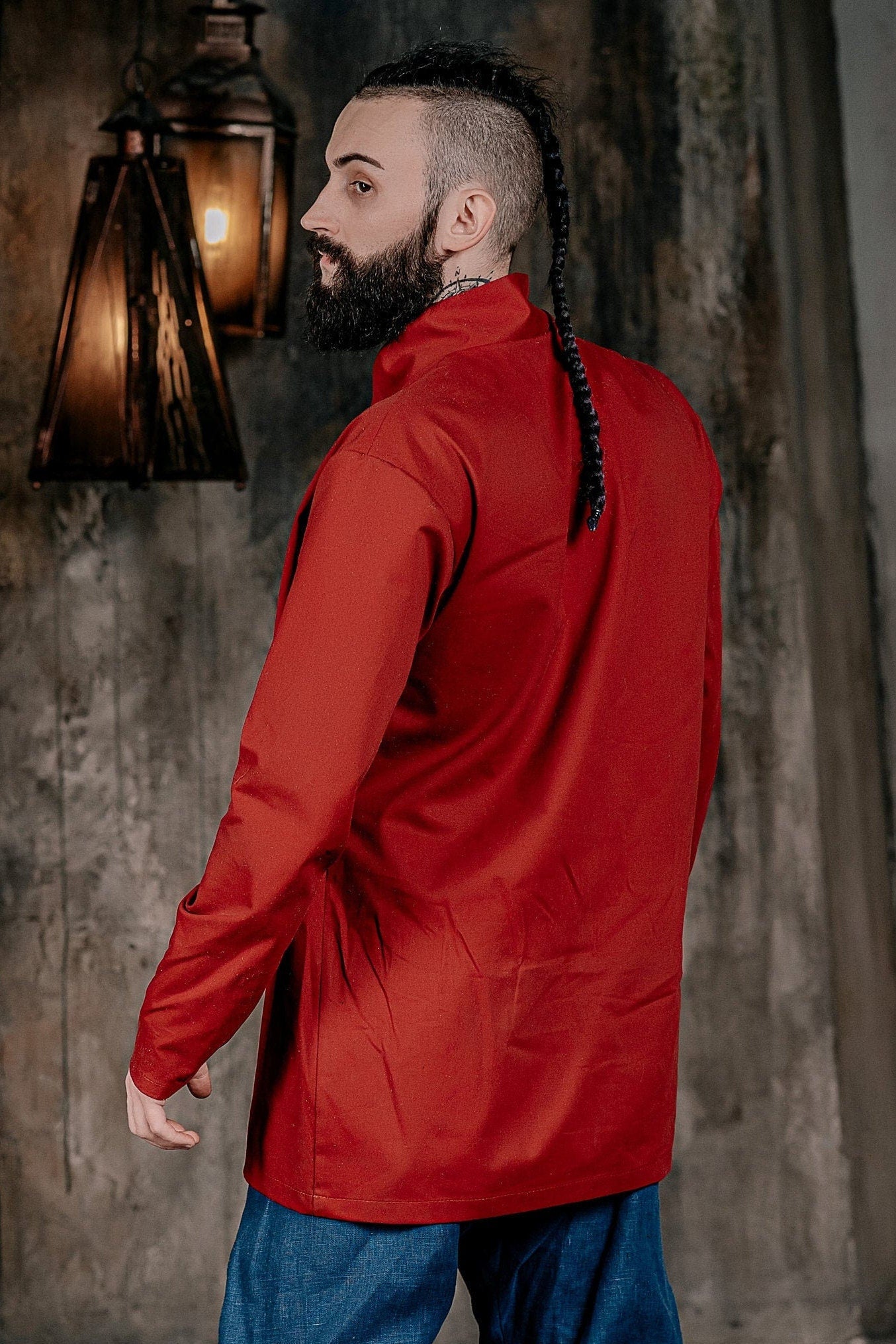 Red linen tunic - SokolArmory