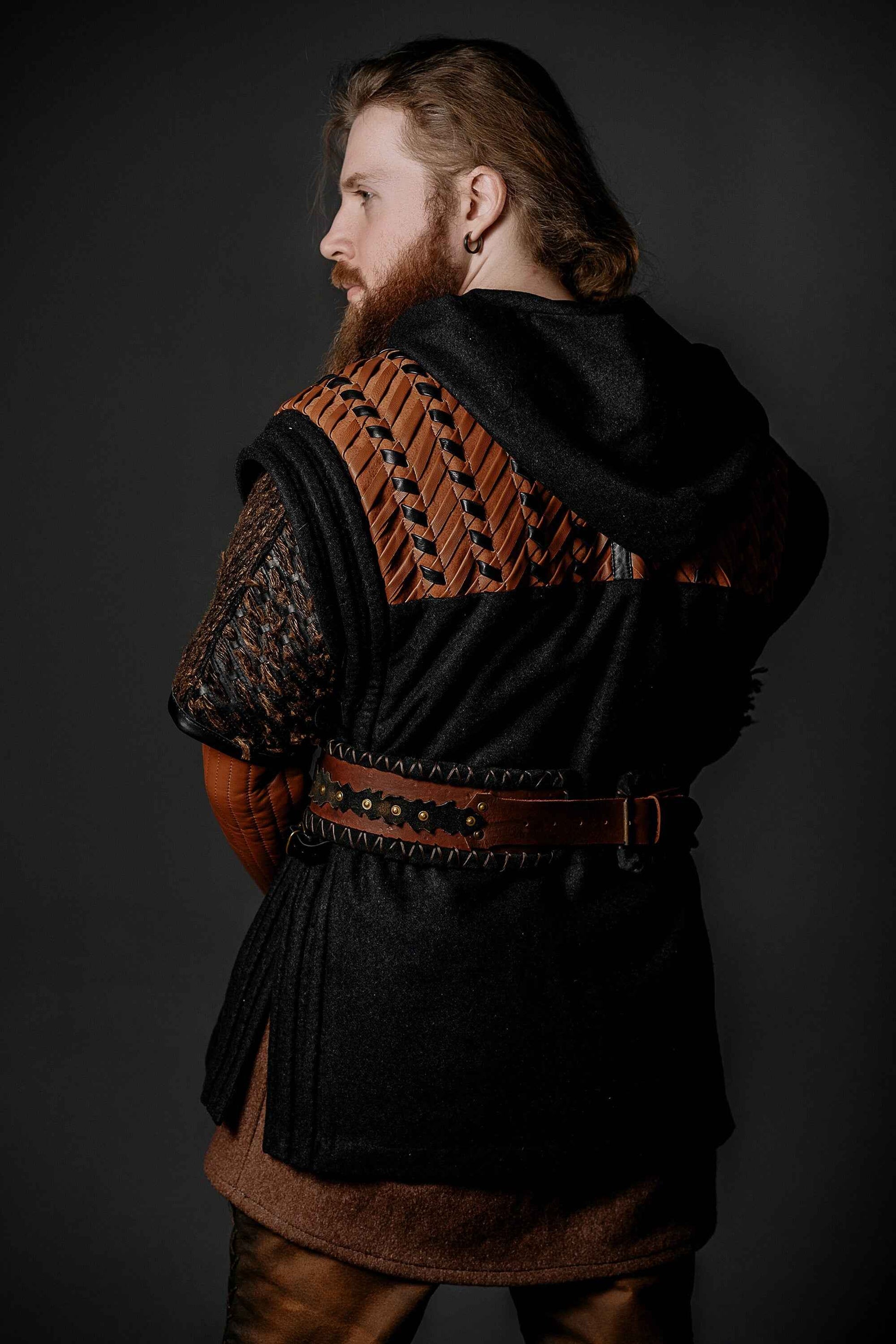 Ubbe leather wide belt - SokolArmory