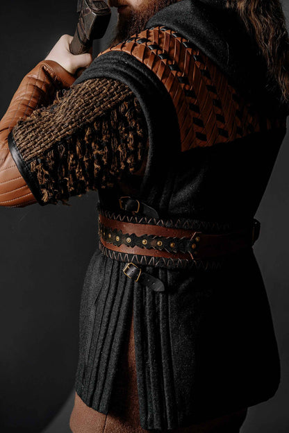 Ubbe leather wide belt - SokolArmory