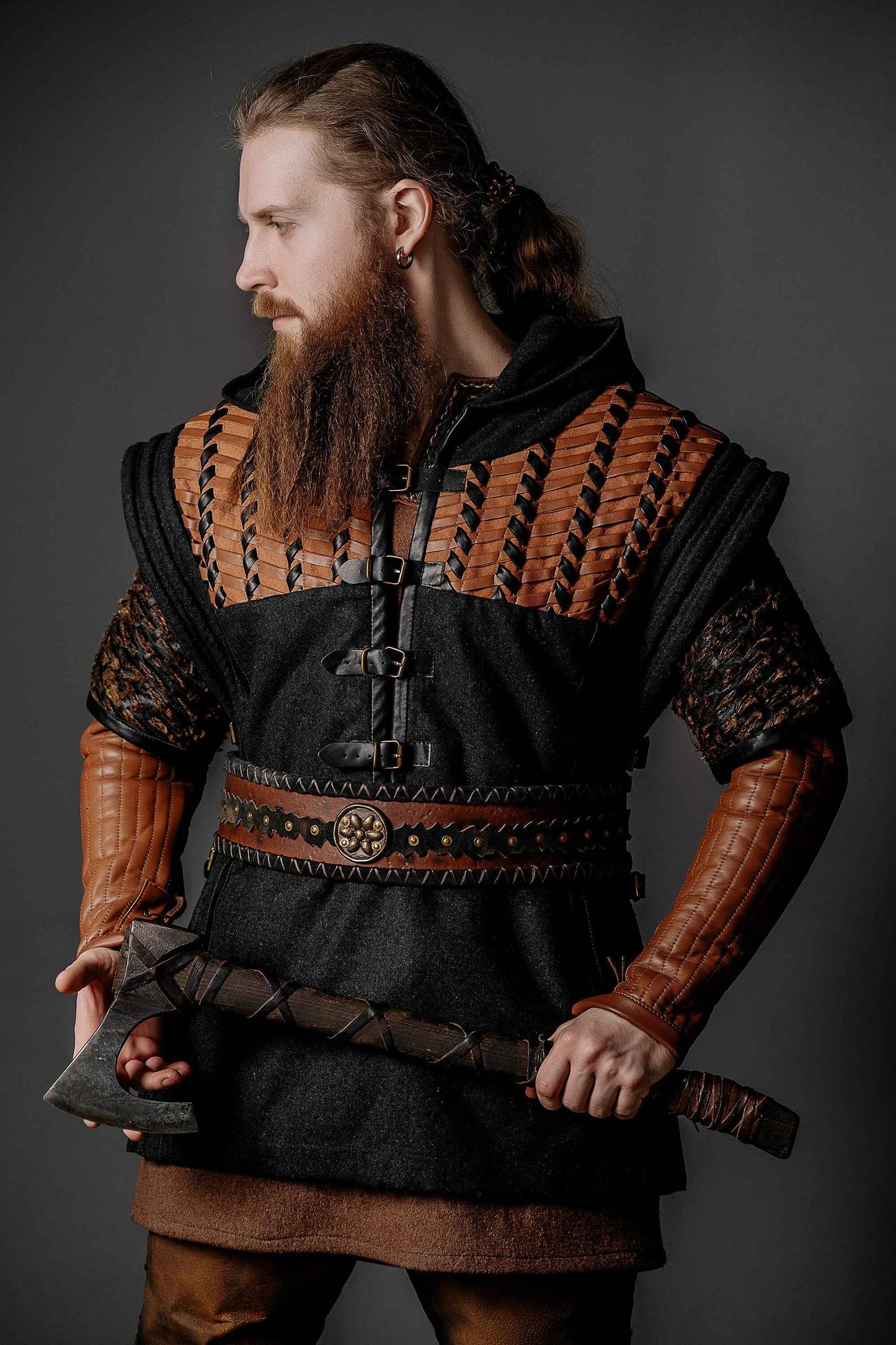Ubbe leather wide belt - SokolArmory