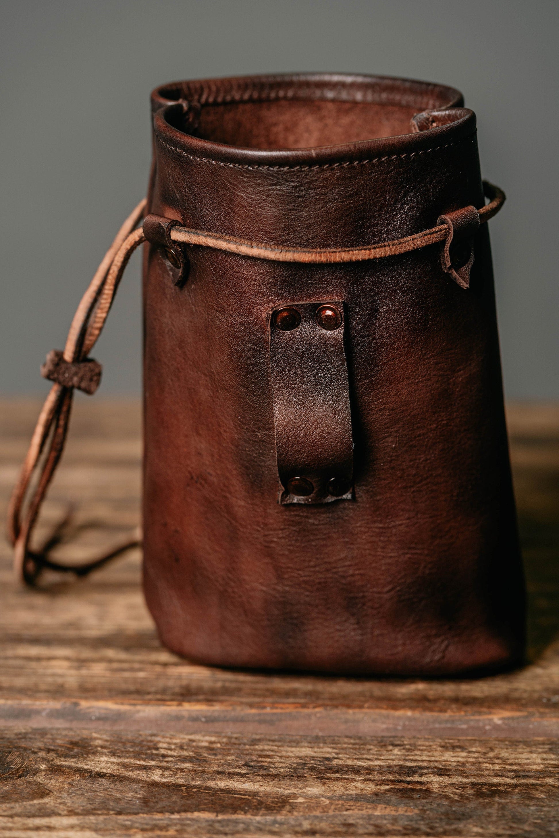 Viking leather belt bag - SokolArmory