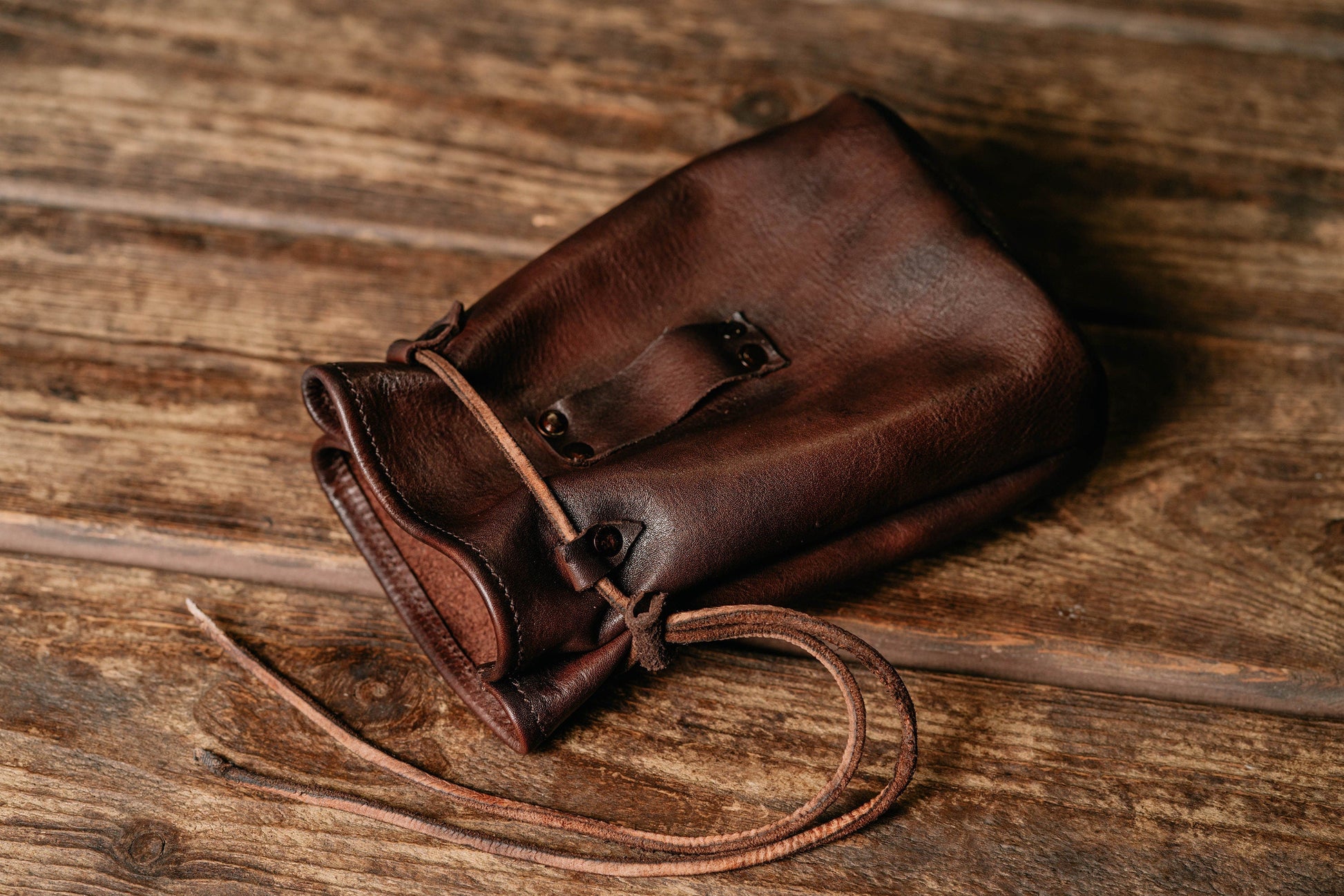 Viking leather belt bag - SokolArmory
