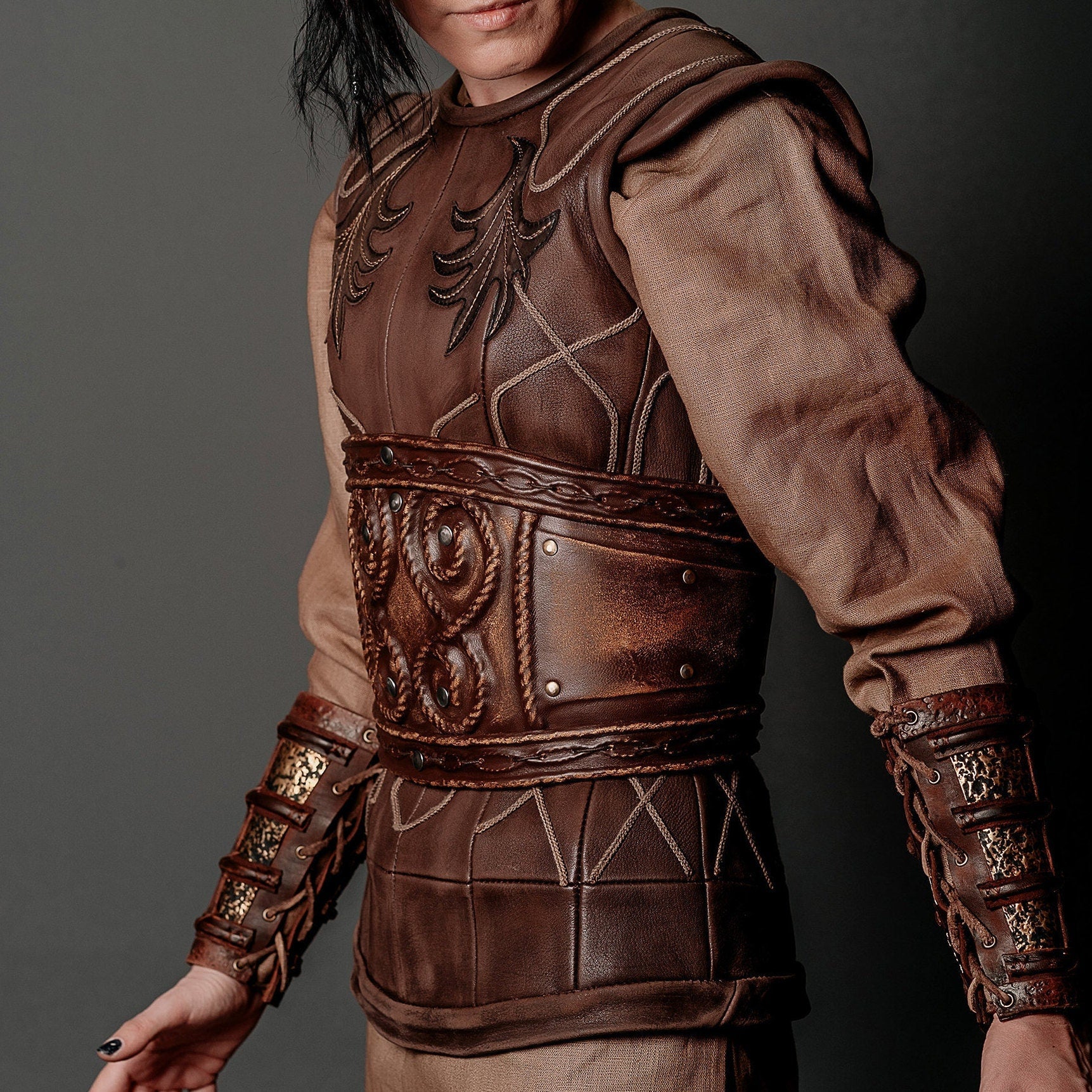 Porunn wide corset belt (Vikings) - SokolArmory