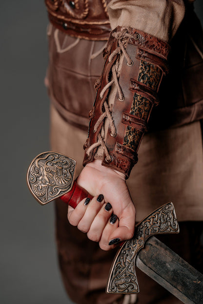 Porunn medieval leather bracers (Vikings) - SokolArmory