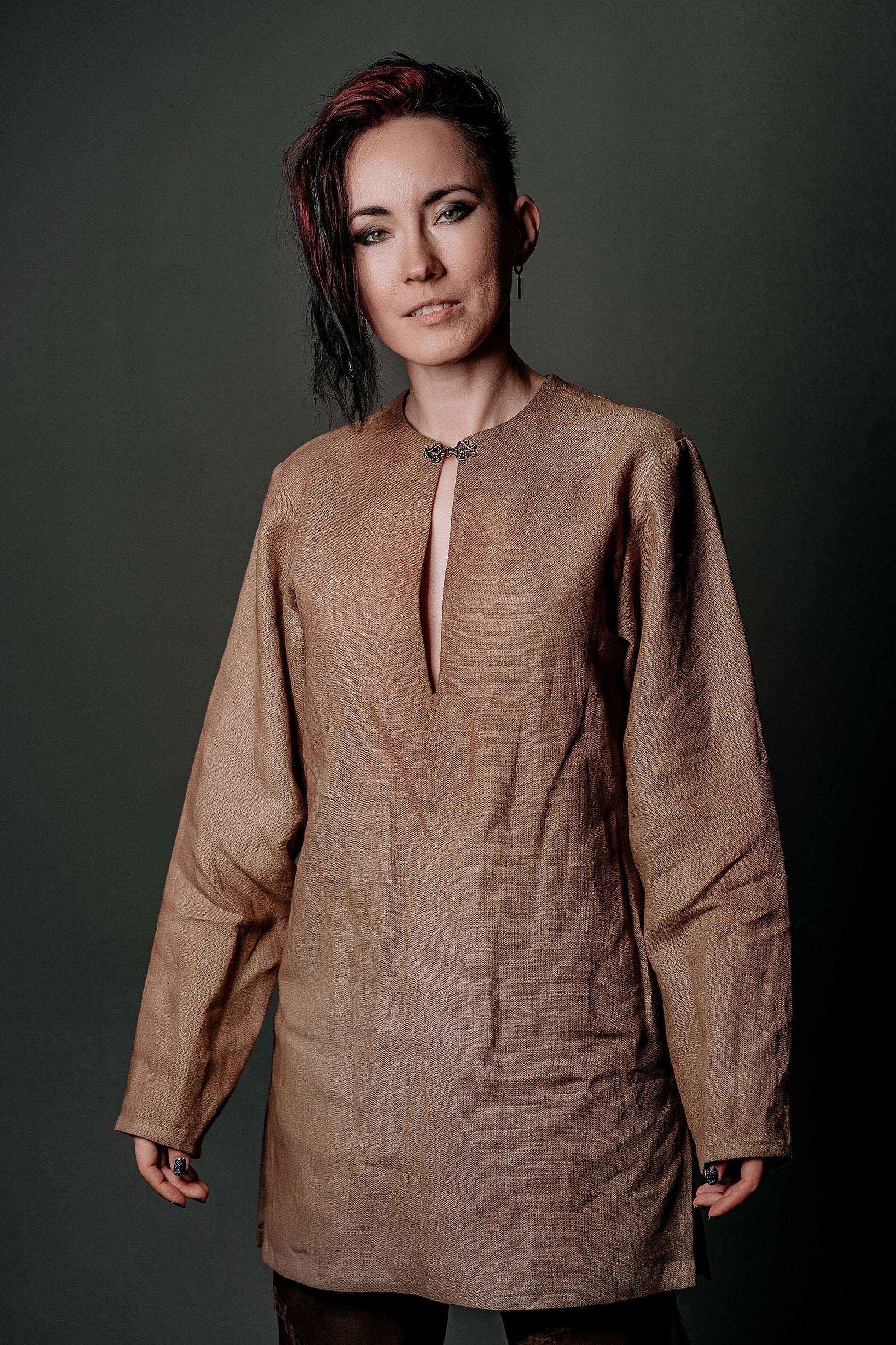 Medieval viking linen tunic - SokolArmory