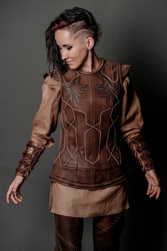 Porunn leather vest (Vikings) - SokolArmory