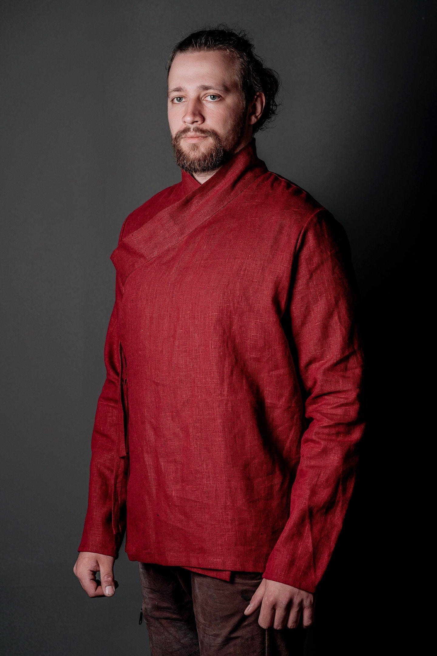 Red linen tunic - SokolArmory