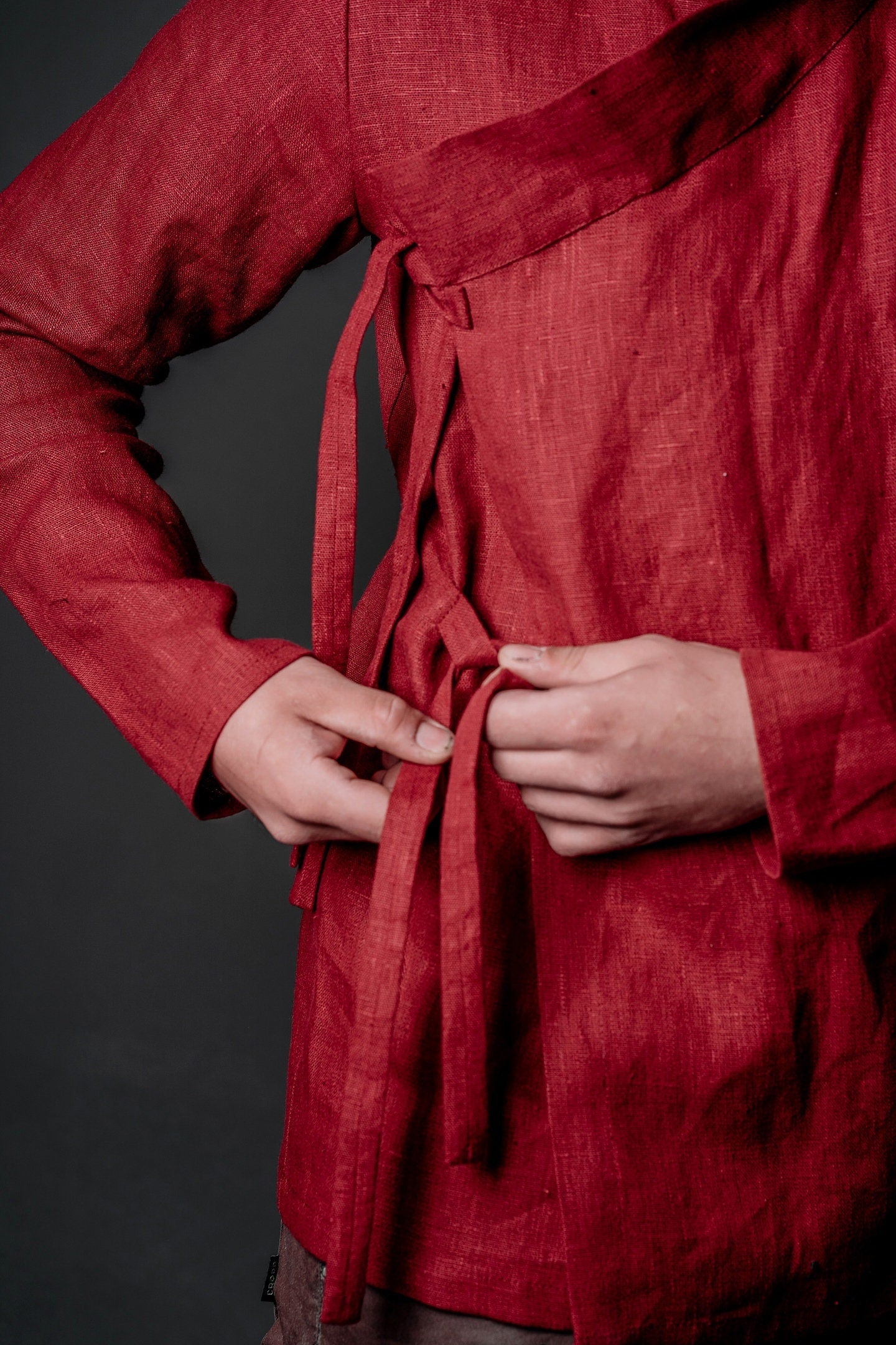 Red linen tunic - SokolArmory