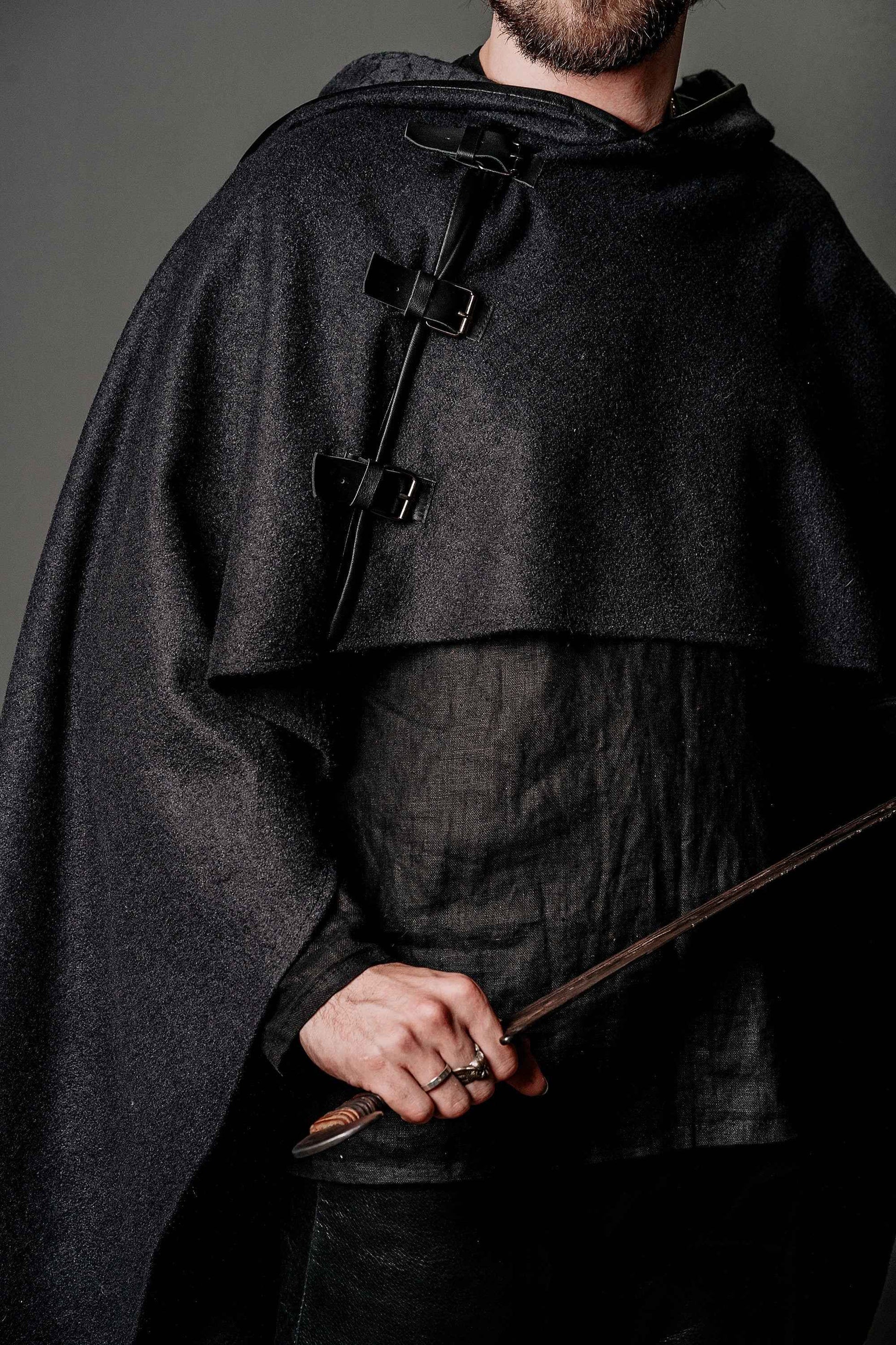 Wool cloak with hood - SokolArmory