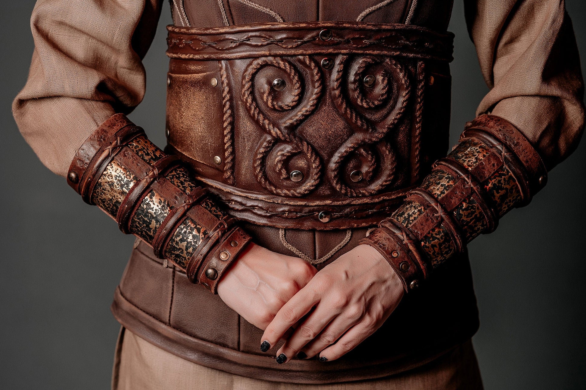 Porunn wide corset belt (Vikings) - SokolArmory