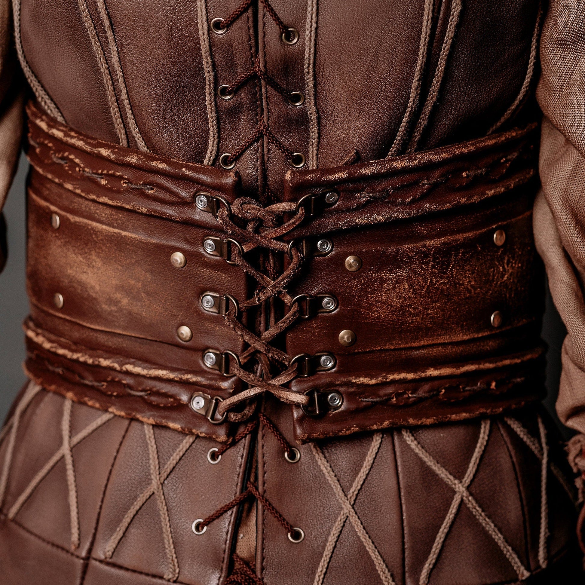 Porunn wide corset belt (Vikings) - SokolArmory