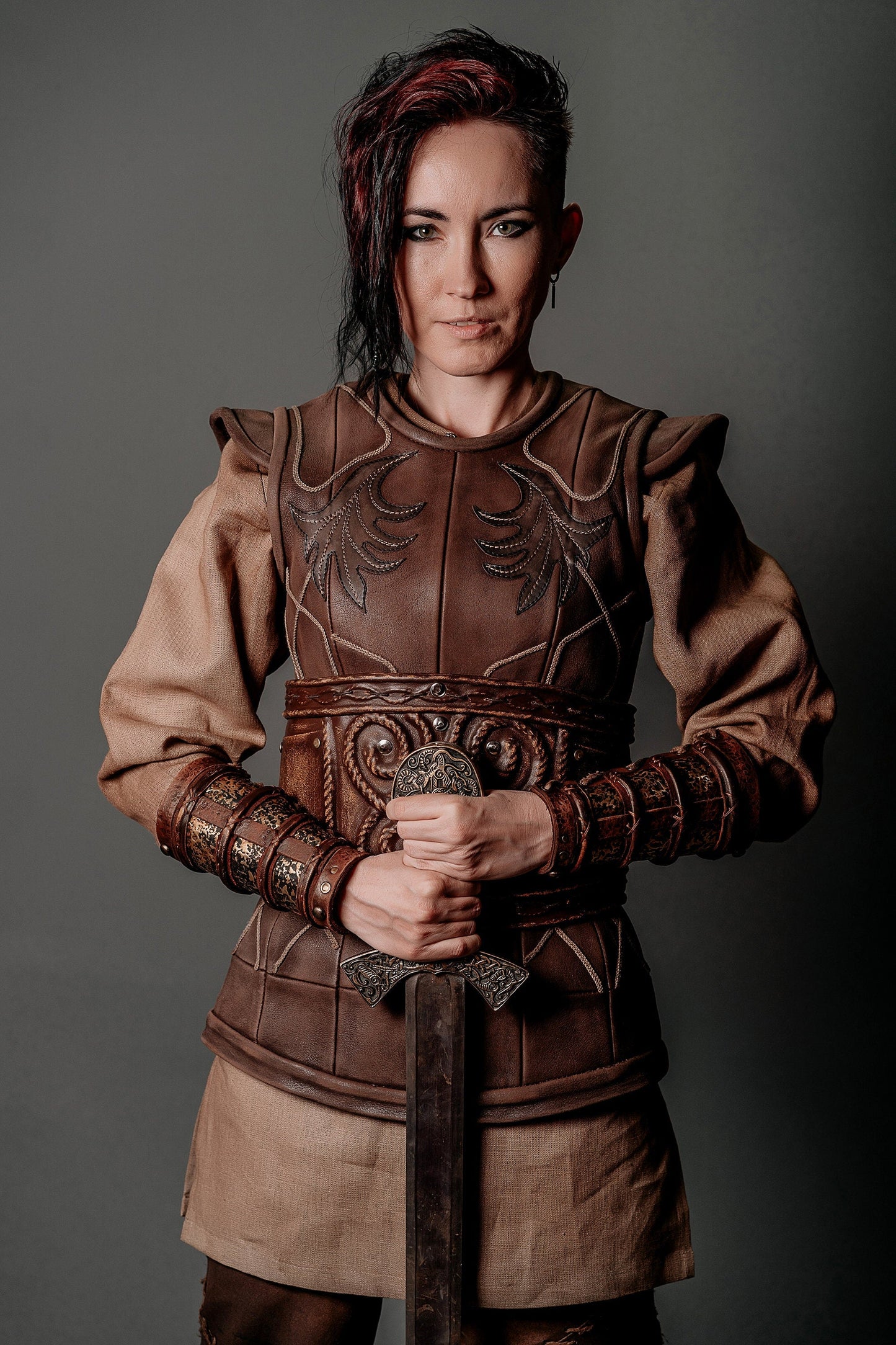 Porunn medieval leather bracers (Vikings) - SokolArmory
