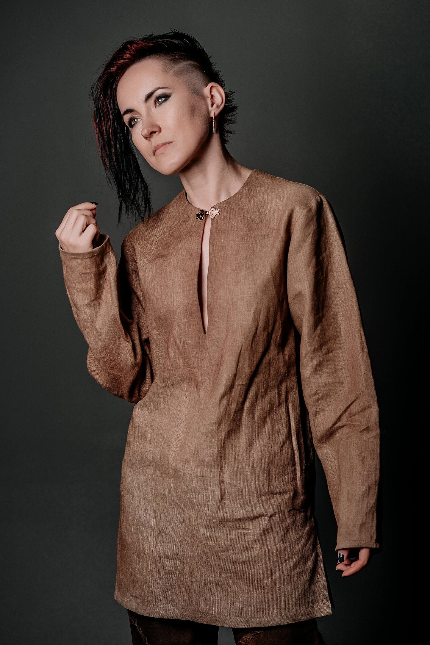 Medieval viking linen tunic - SokolArmory