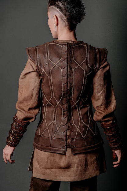 Porunn leather vest (Vikings) - SokolArmory