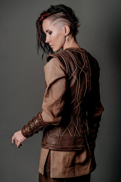 Porunn leather vest (Vikings) - SokolArmory