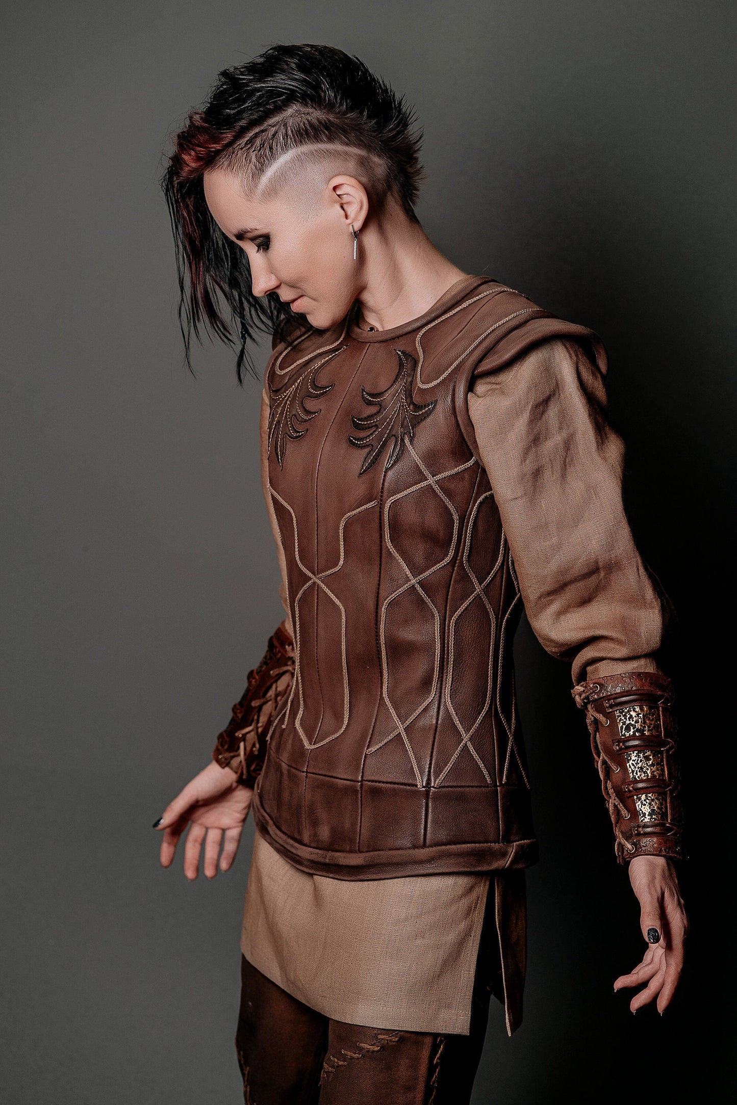 Porunn leather vest (Vikings) - SokolArmory