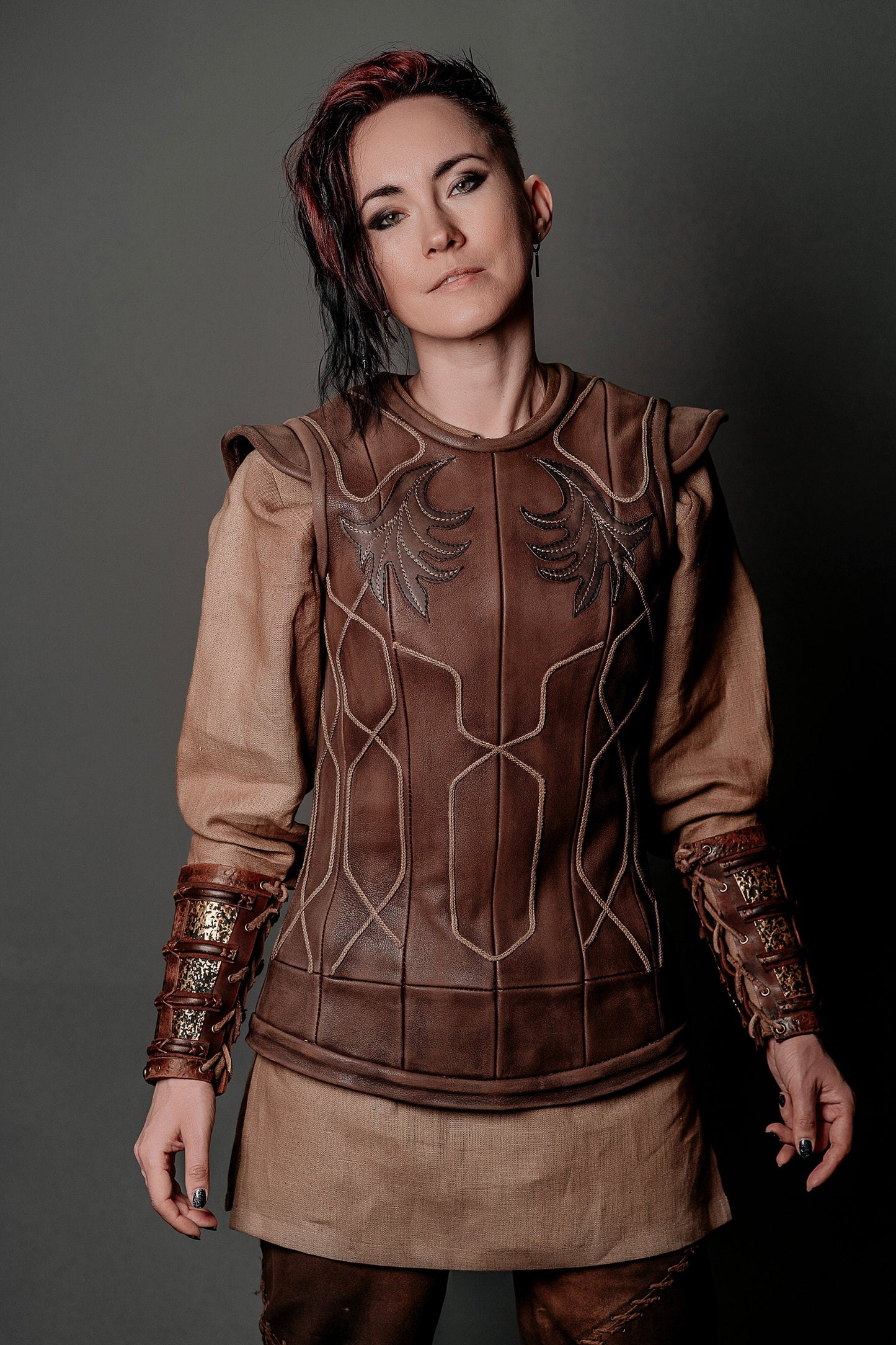 Porunn leather vest (Vikings) - SokolArmory