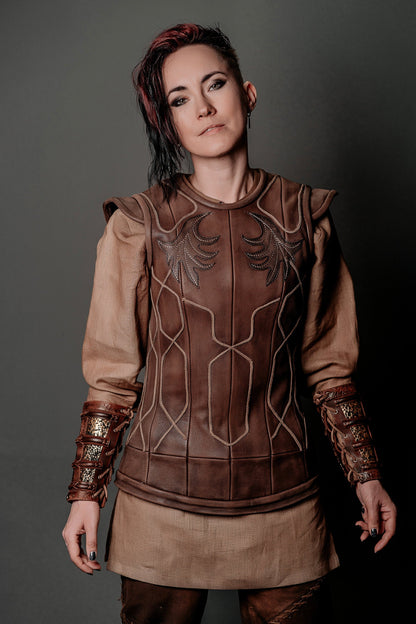 Porunn leather vest (Vikings) - SokolArmory