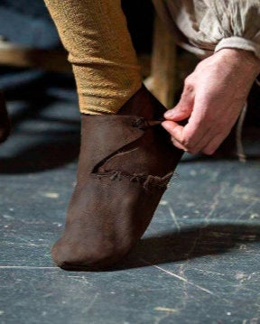 Medieval leather boots with soft sole - SokolArmory