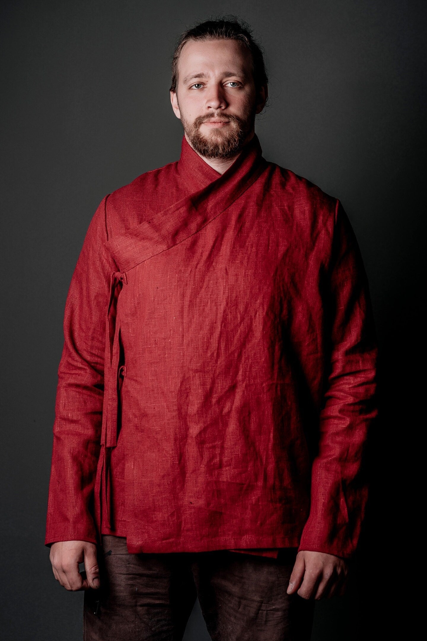 Red linen tunic - SokolArmory