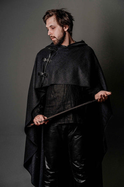 Wool cloak with hood - SokolArmory
