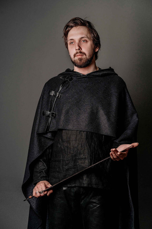 Wool cloak with hood - SokolArmory