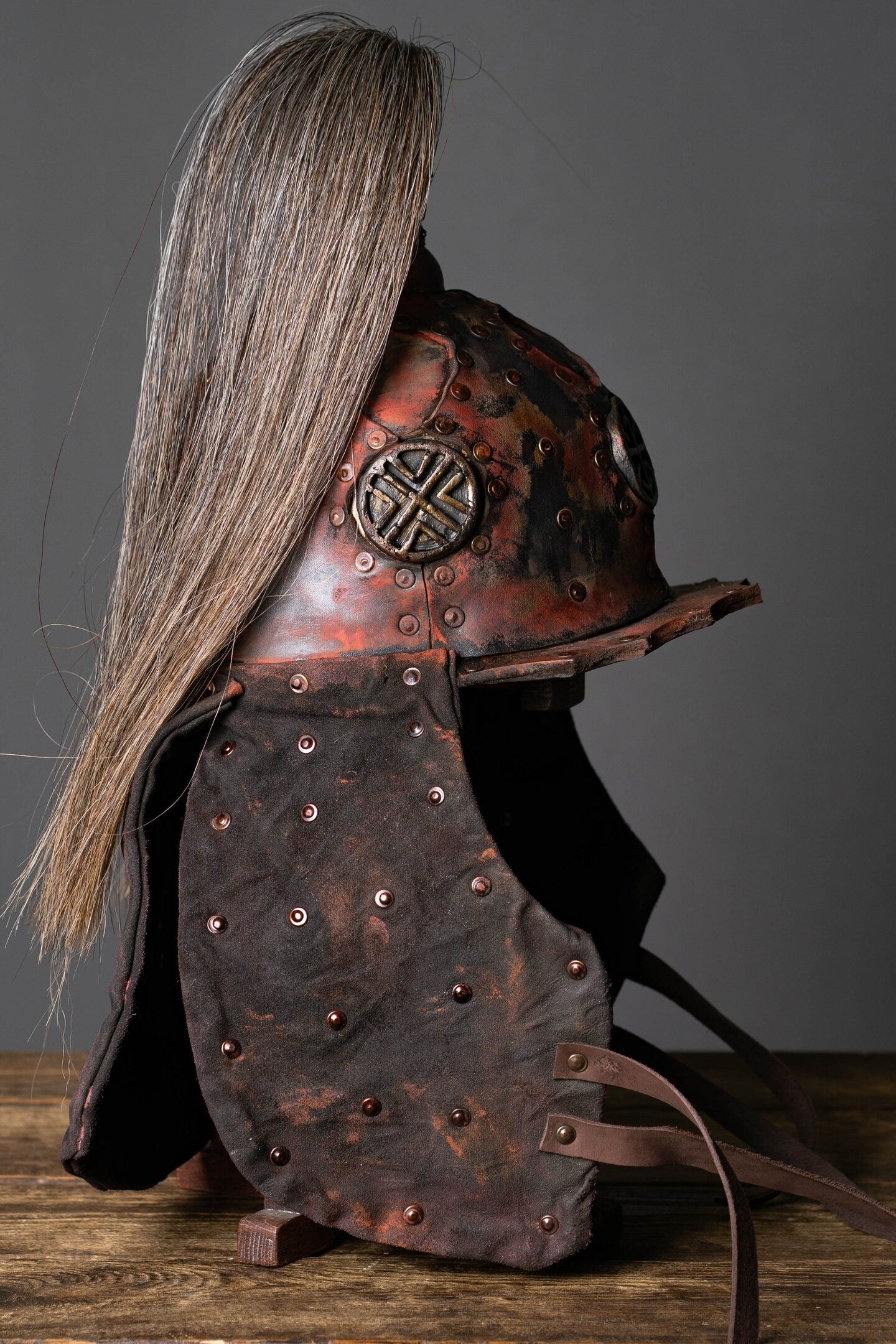 Larp leather helmet - SokolArmory