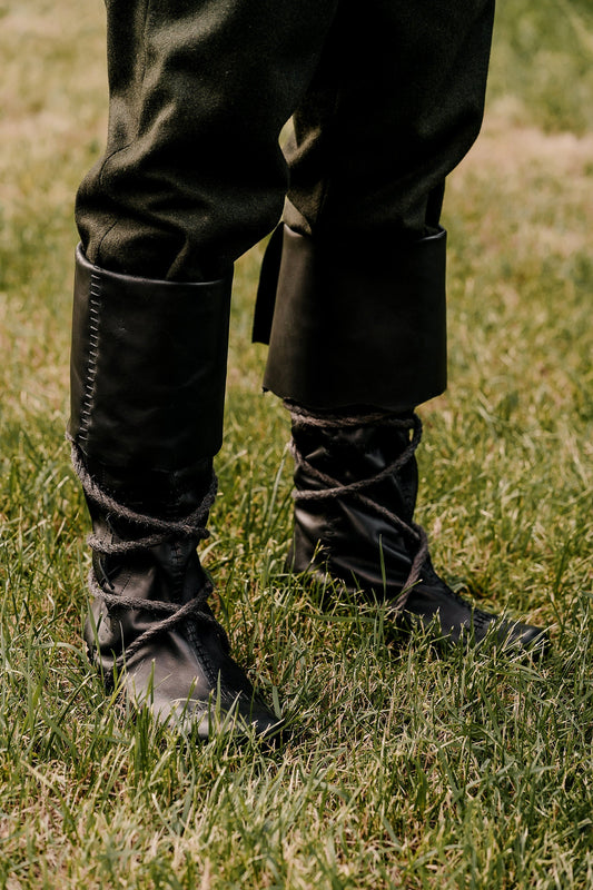 Medieval high boots with ties - SokolArmory