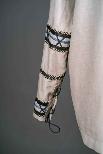 Haraldr white wool tunic (Vikings) - SokolArmory
