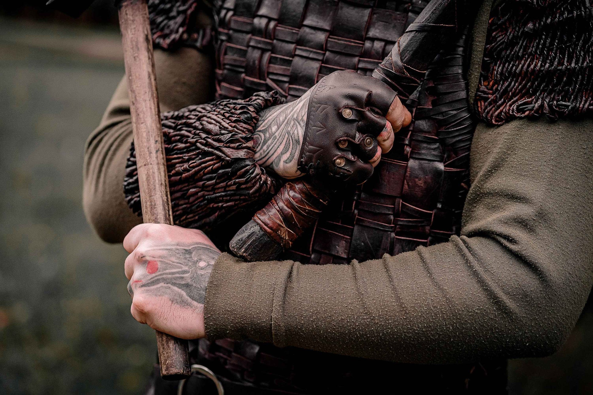 Floki leather glove (Vikings) - SokolArmory