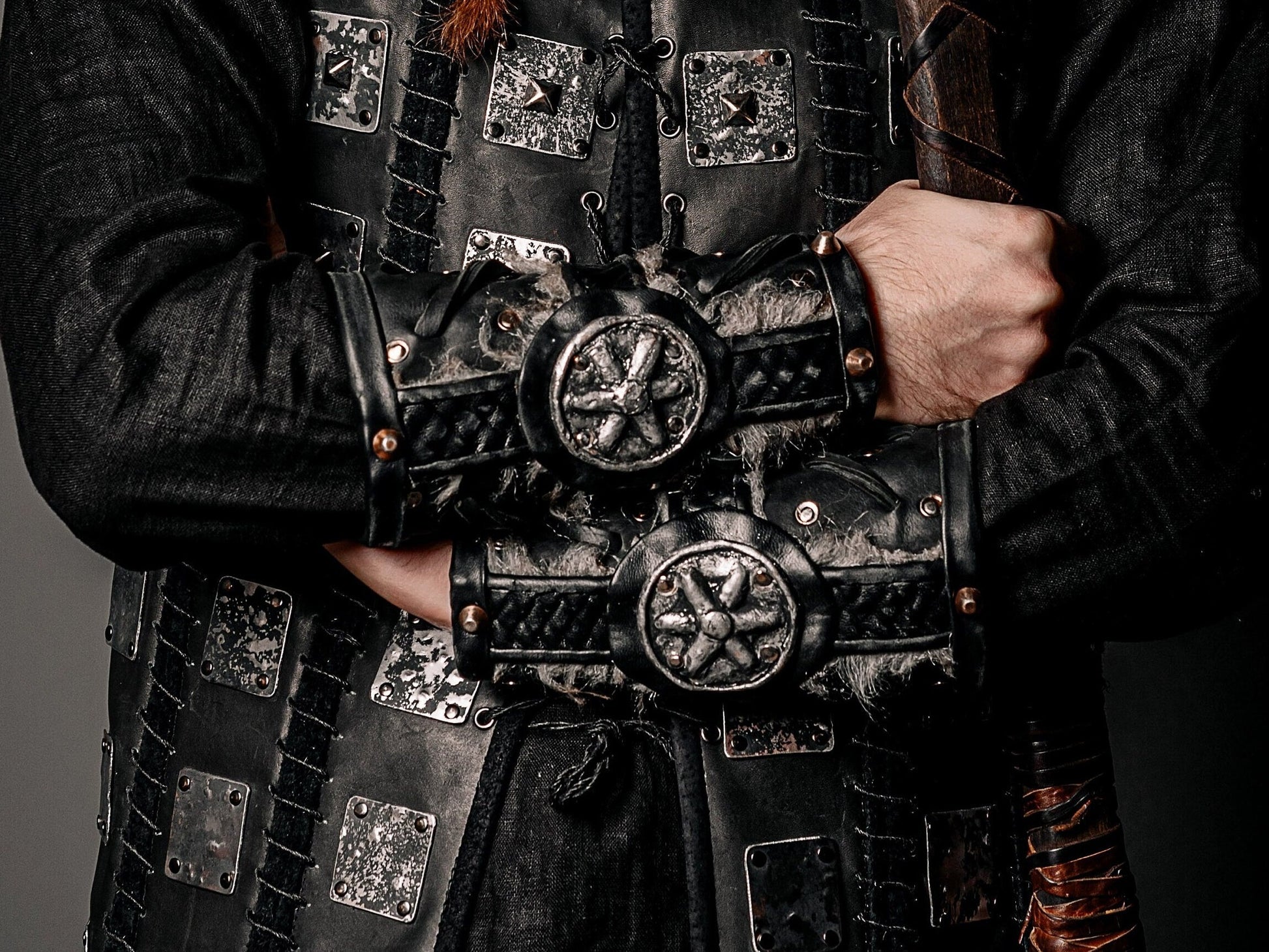 Medieval leather bracers for Larp - SokolArmory