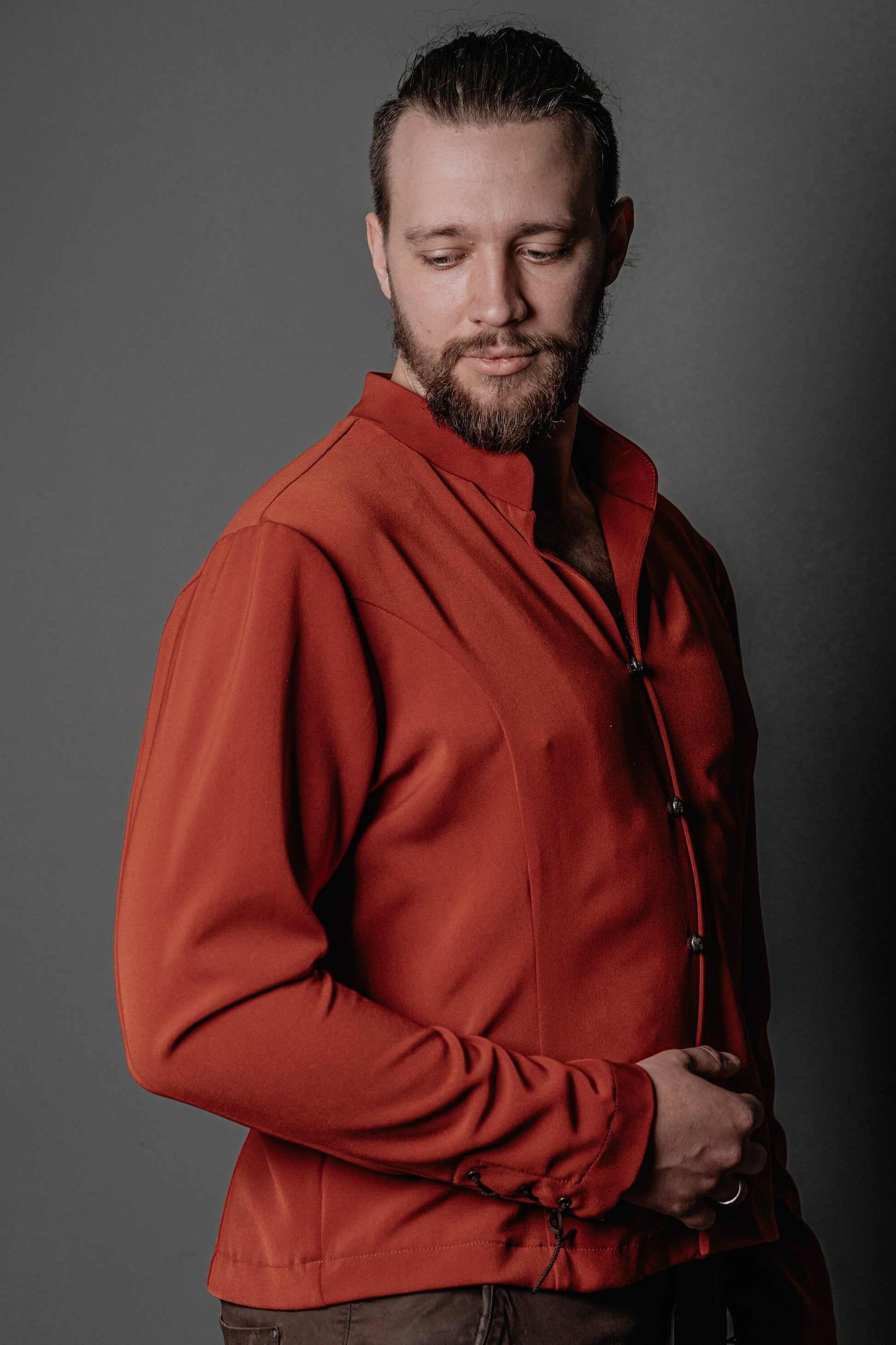 Medieval viking red jacket - SokolArmory