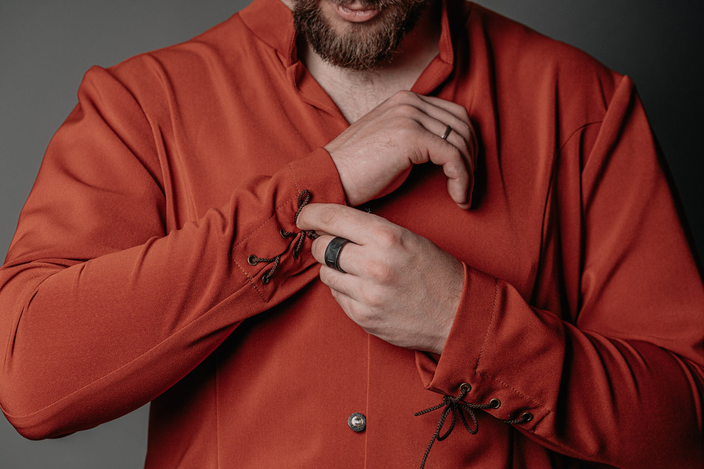 Medieval viking red jacket - SokolArmory