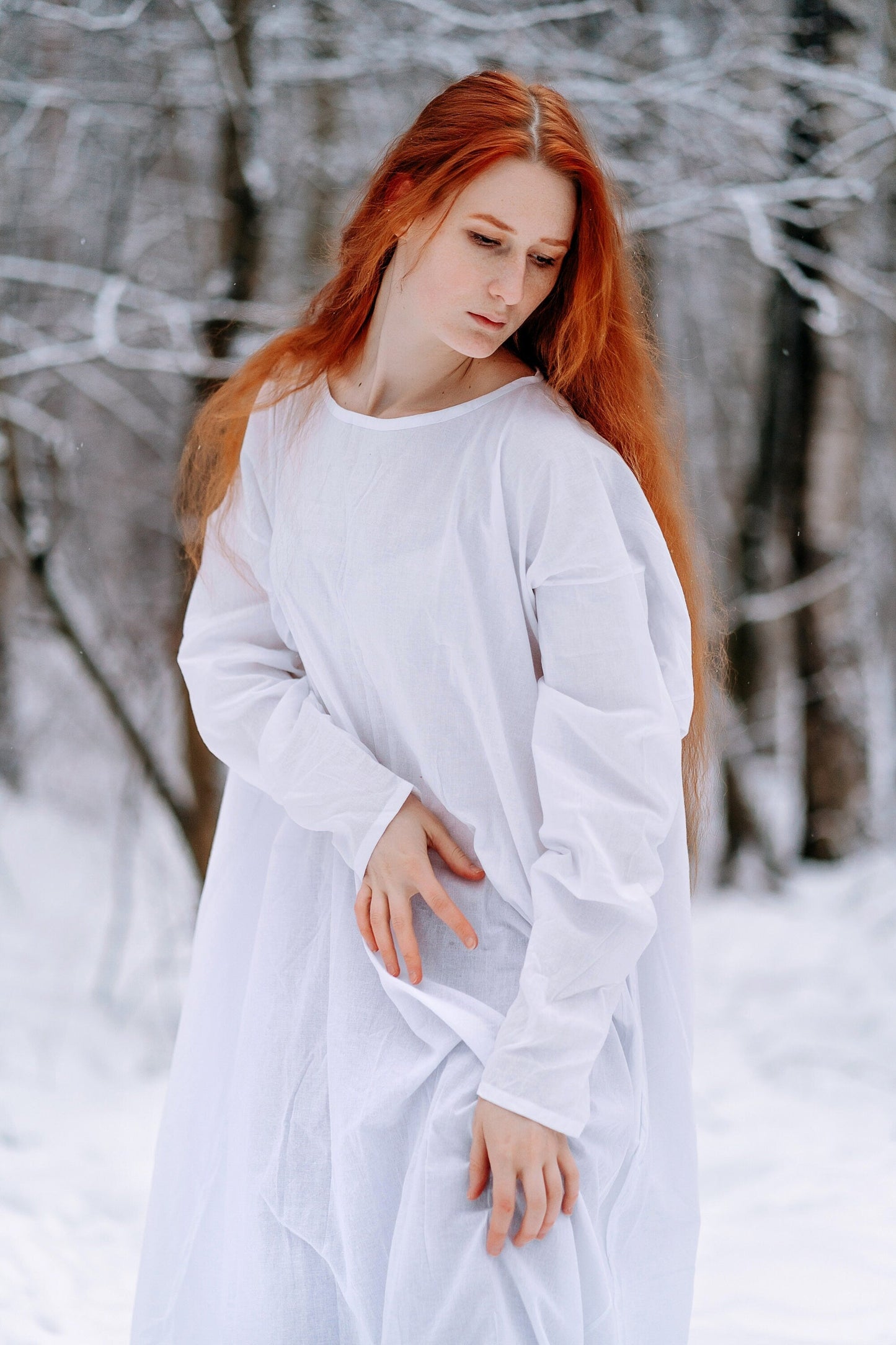 Medieval viking cotton underdress "Freya" - SokolArmory