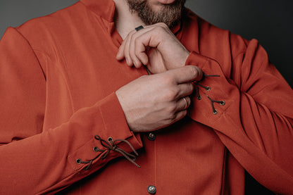 Medieval viking red jacket - SokolArmory