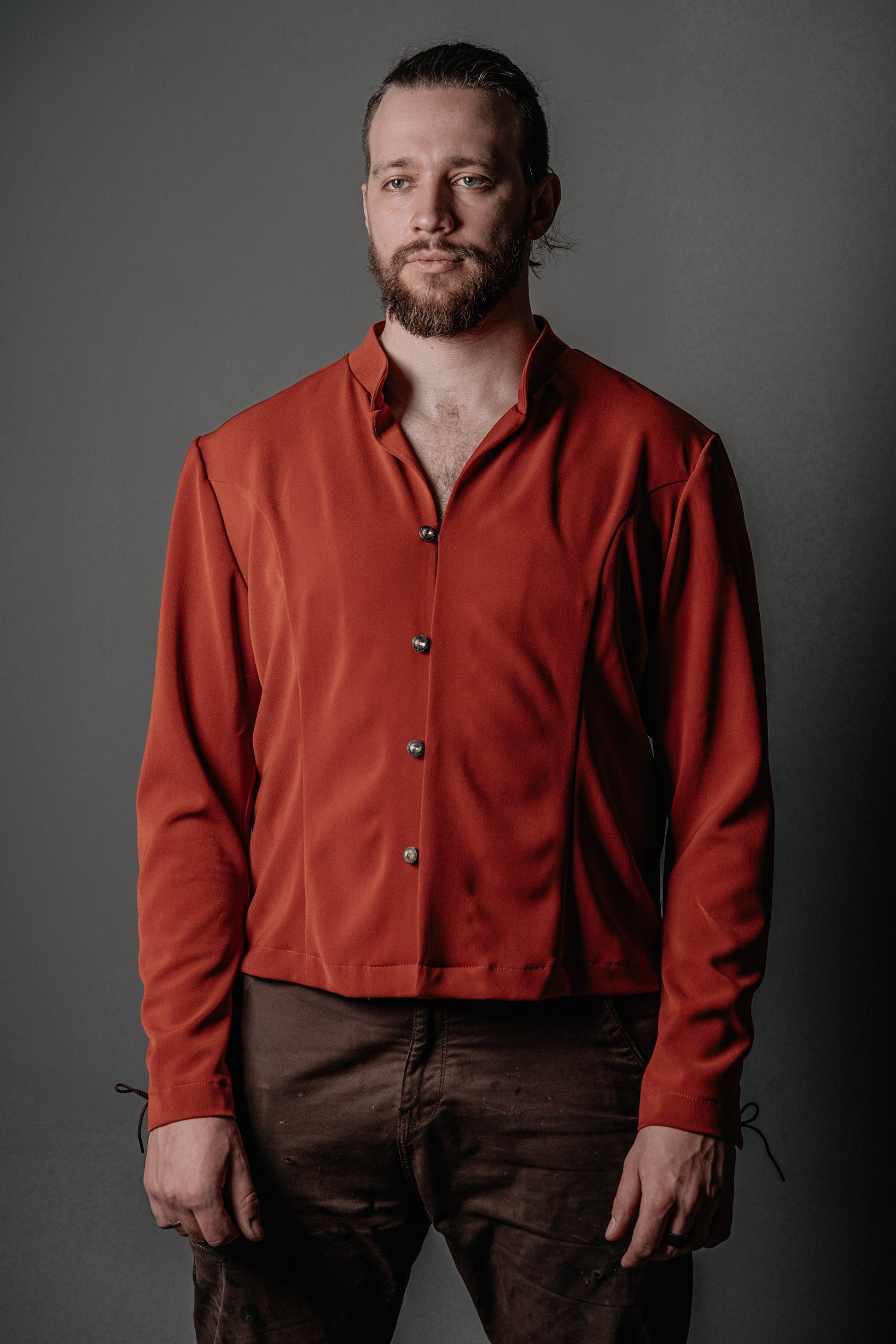 Medieval viking red jacket - SokolArmory