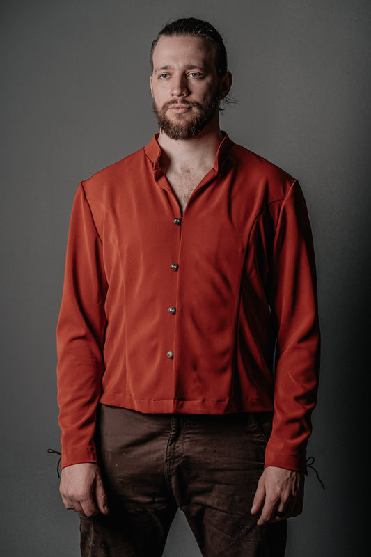 Medieval viking red jacket - SokolArmory