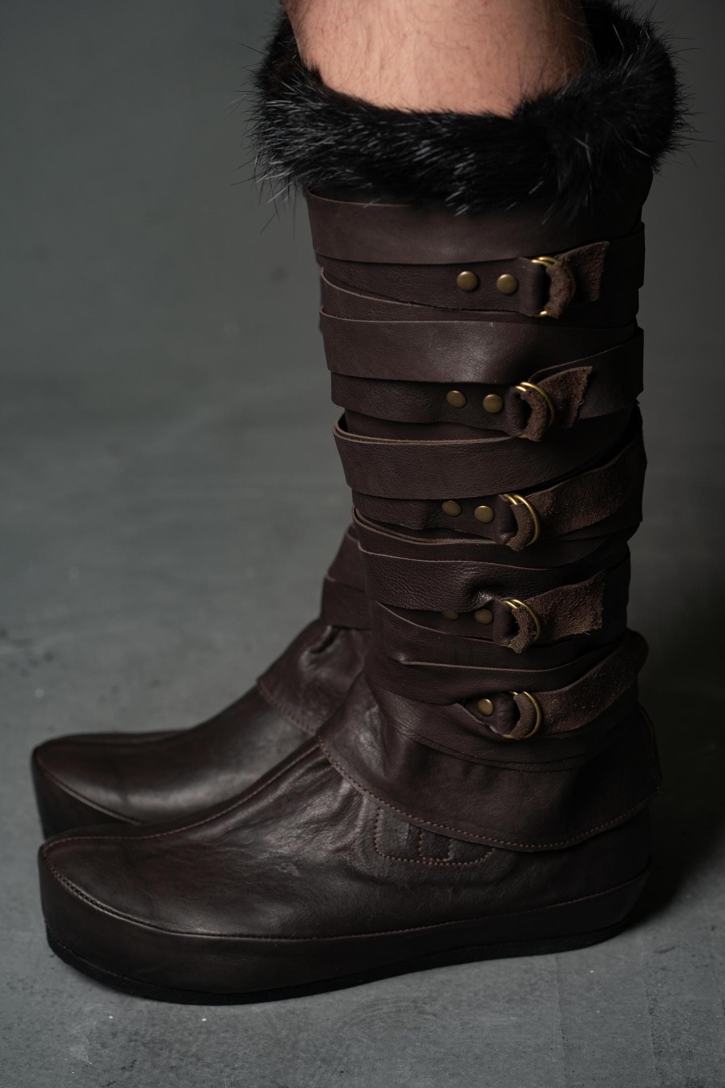 Brown Leather Boots "Assassin" - SokolArmory