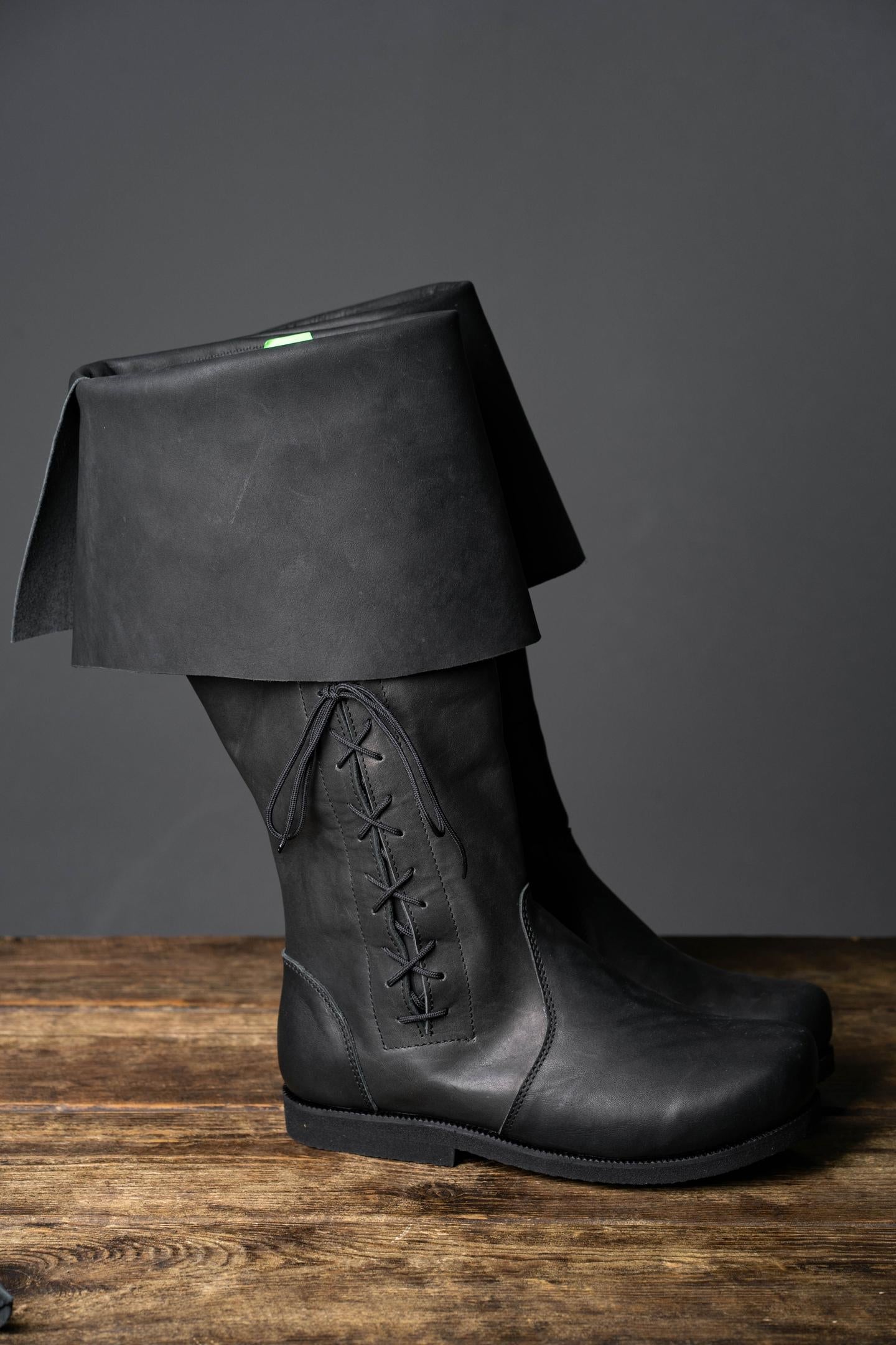 Medieval Black Boots "Ranger" - SokolArmory