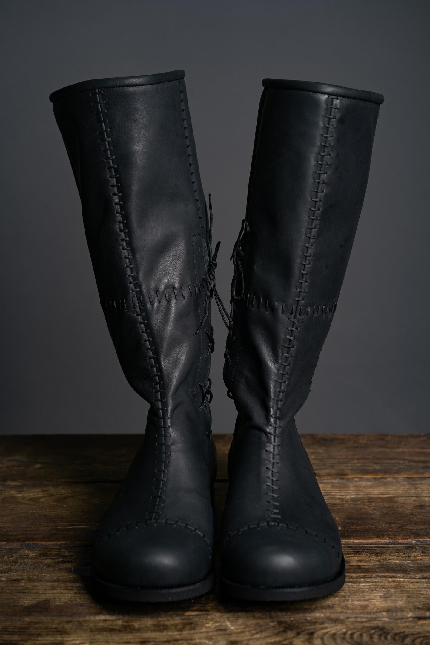 Aragorn's Black Leather Boots - SokolArmory