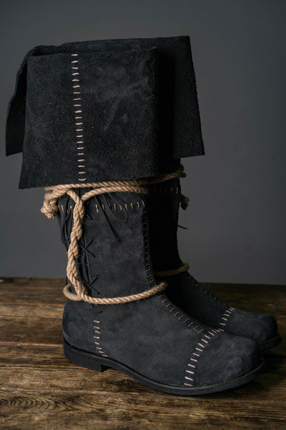 Aragorn's Black Suede Boots - SokolArmory