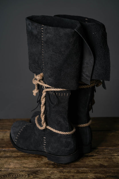 Aragorn's Black Suede Boots - SokolArmory